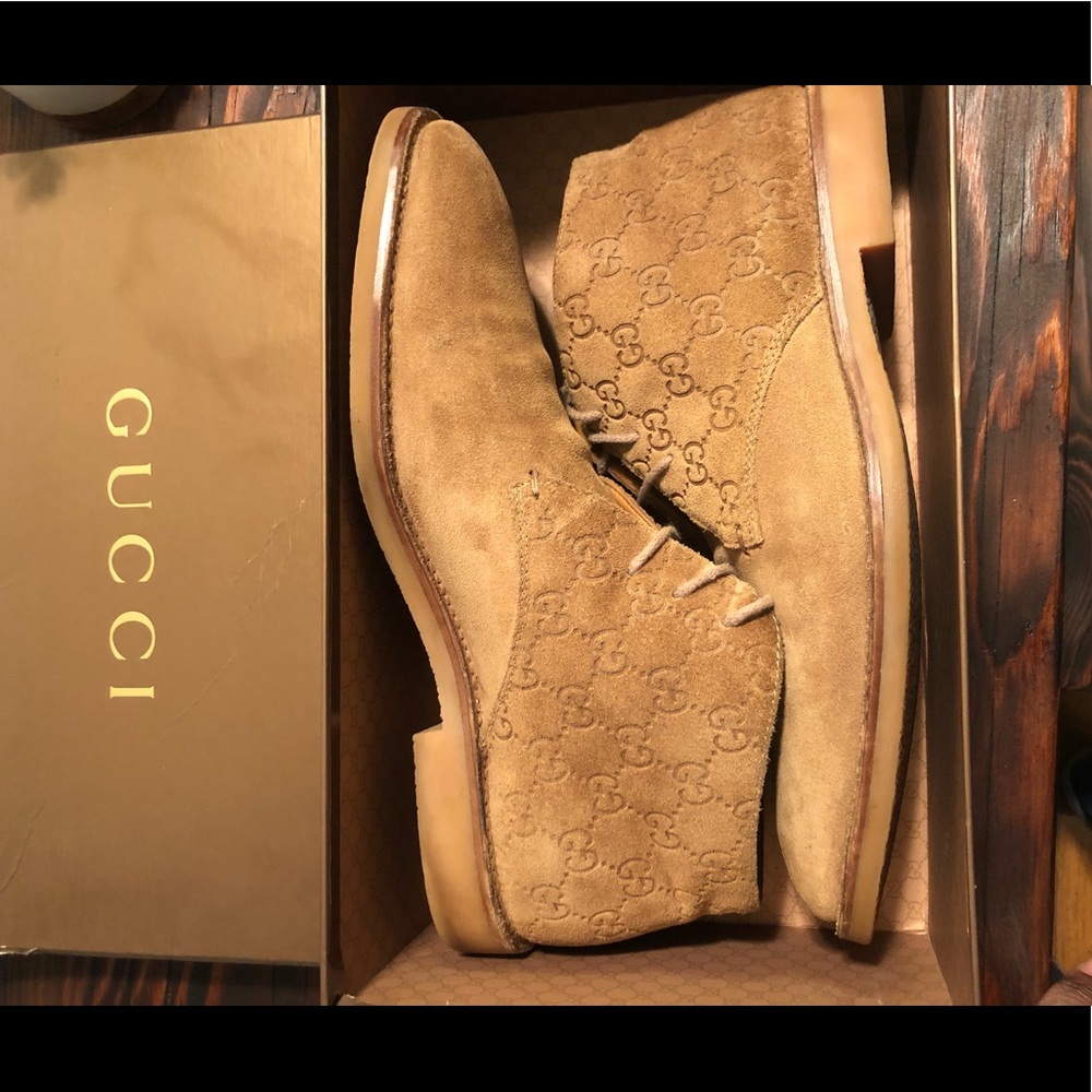 Gucci Men’s Tan Suede Desert Boot - Sz. 10.5